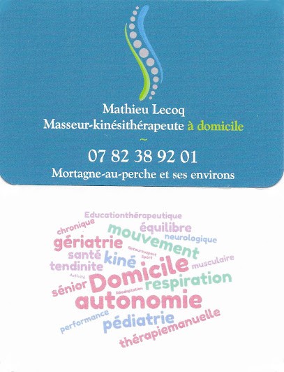 Mathieu Lecoq masseur-kinésithérapeute, Kinésithérapeute à Mortagne-au-Perche